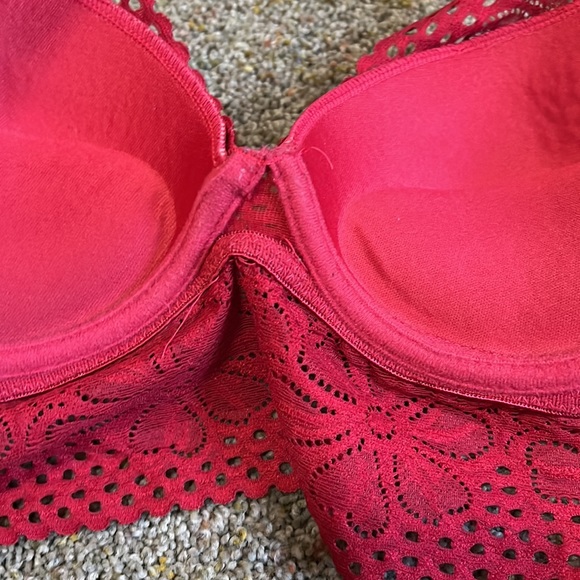 Red lace push up bra size S - Picture 14 of 14